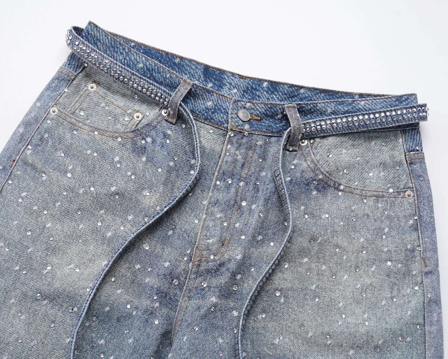 AZUL RHINESTONE DENIM