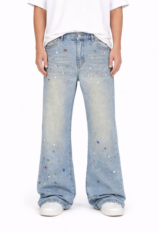 AZUL COLORED GEMSTONE DENIM