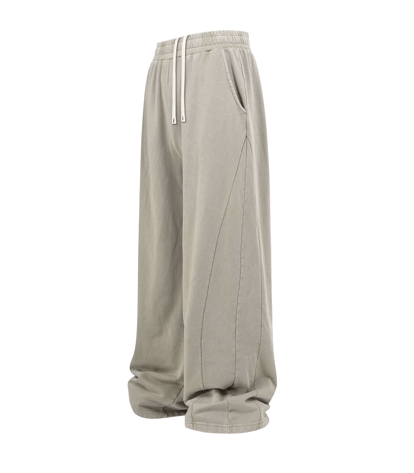 BEIGE PANEL SWEATPANTS