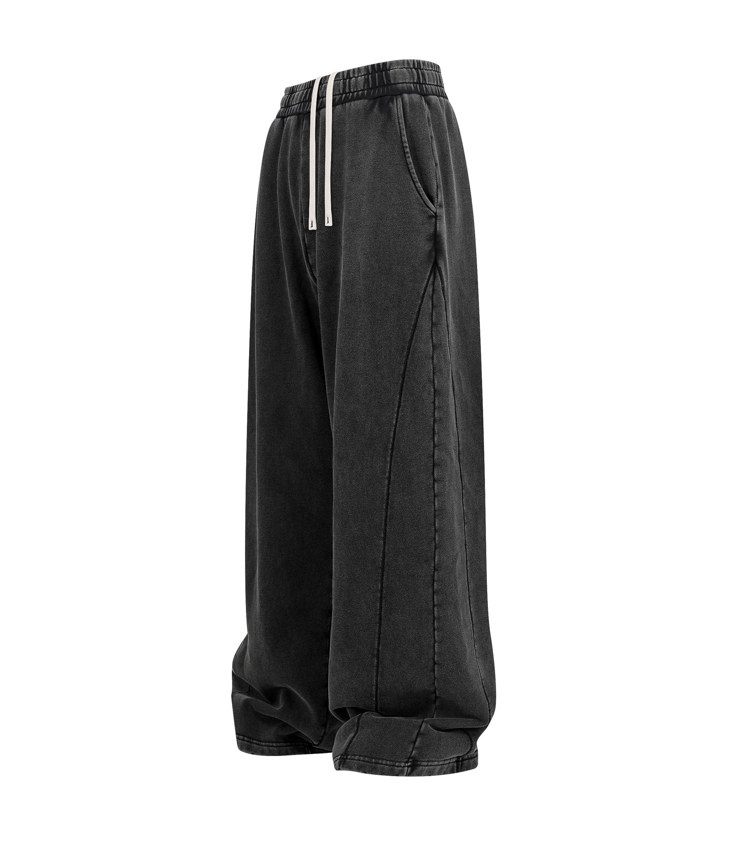 ACID WASH PANEL SWEATPANTS