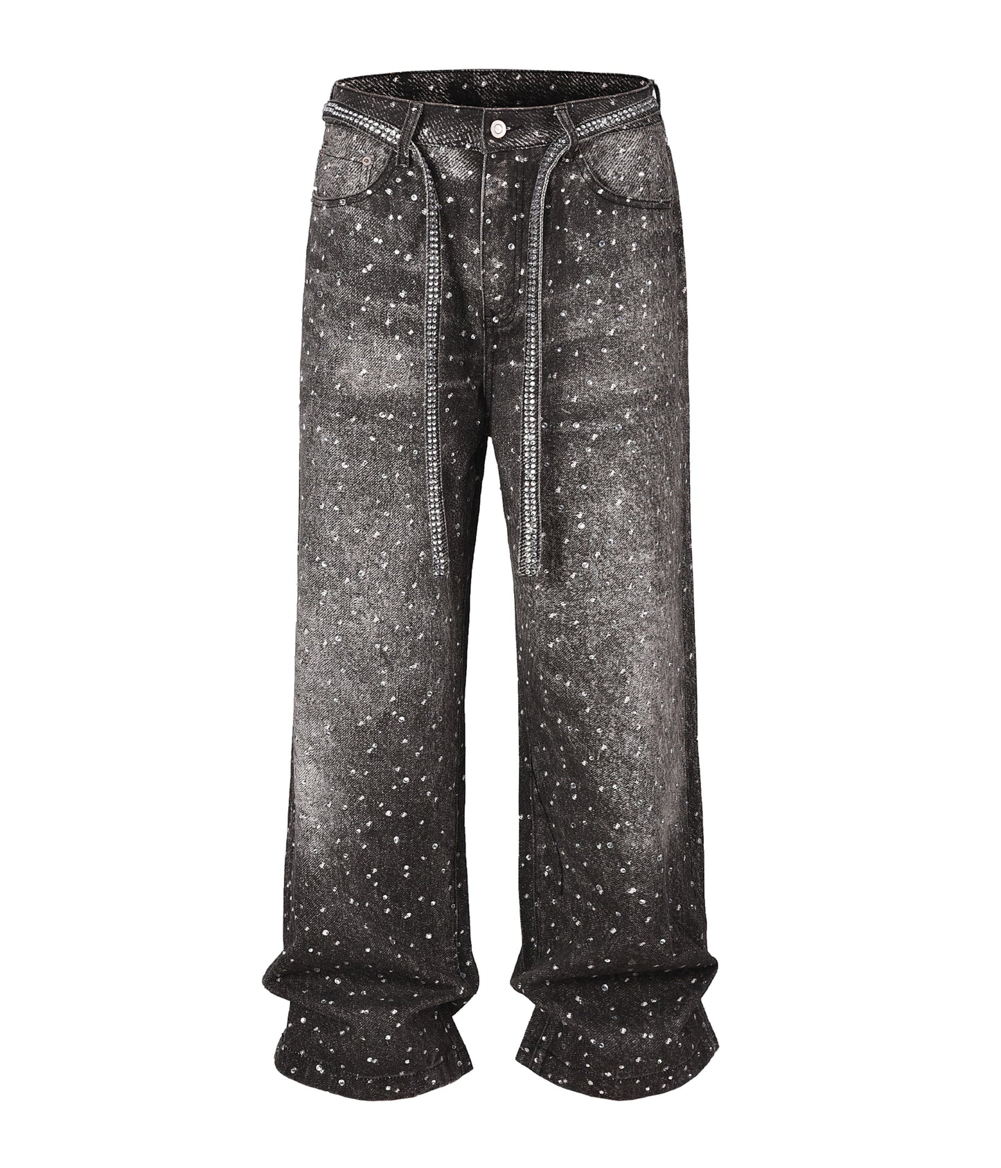 NOIR RHINESTONE DENIM (UNISEX)