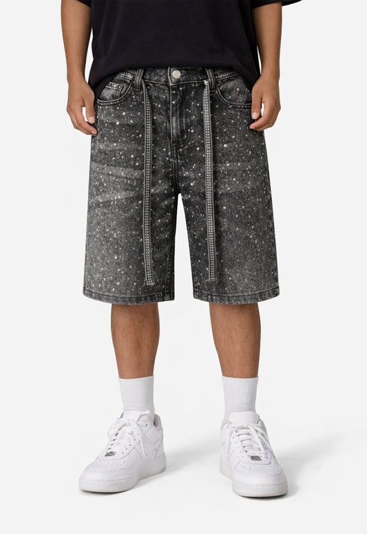 NOIR RHINESTONE SHORTS