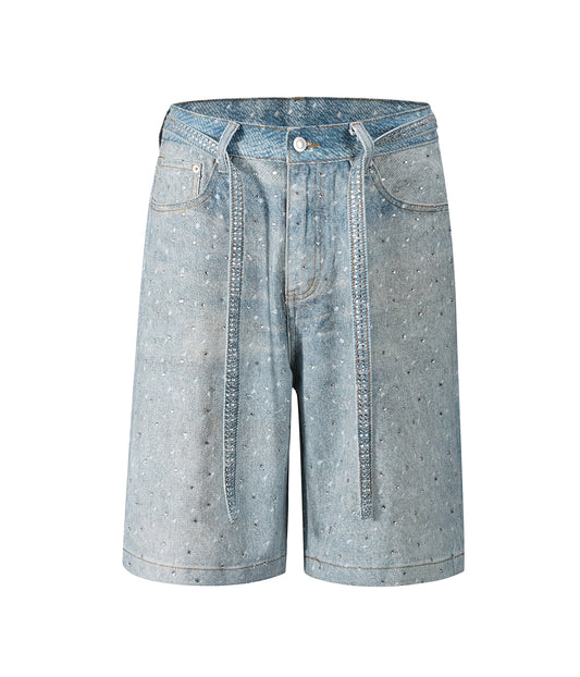 AZUL RHINESTONE SHORTS