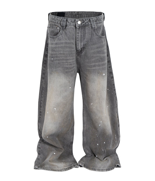 SLATE WIDEBOY SPLATTER DENIM