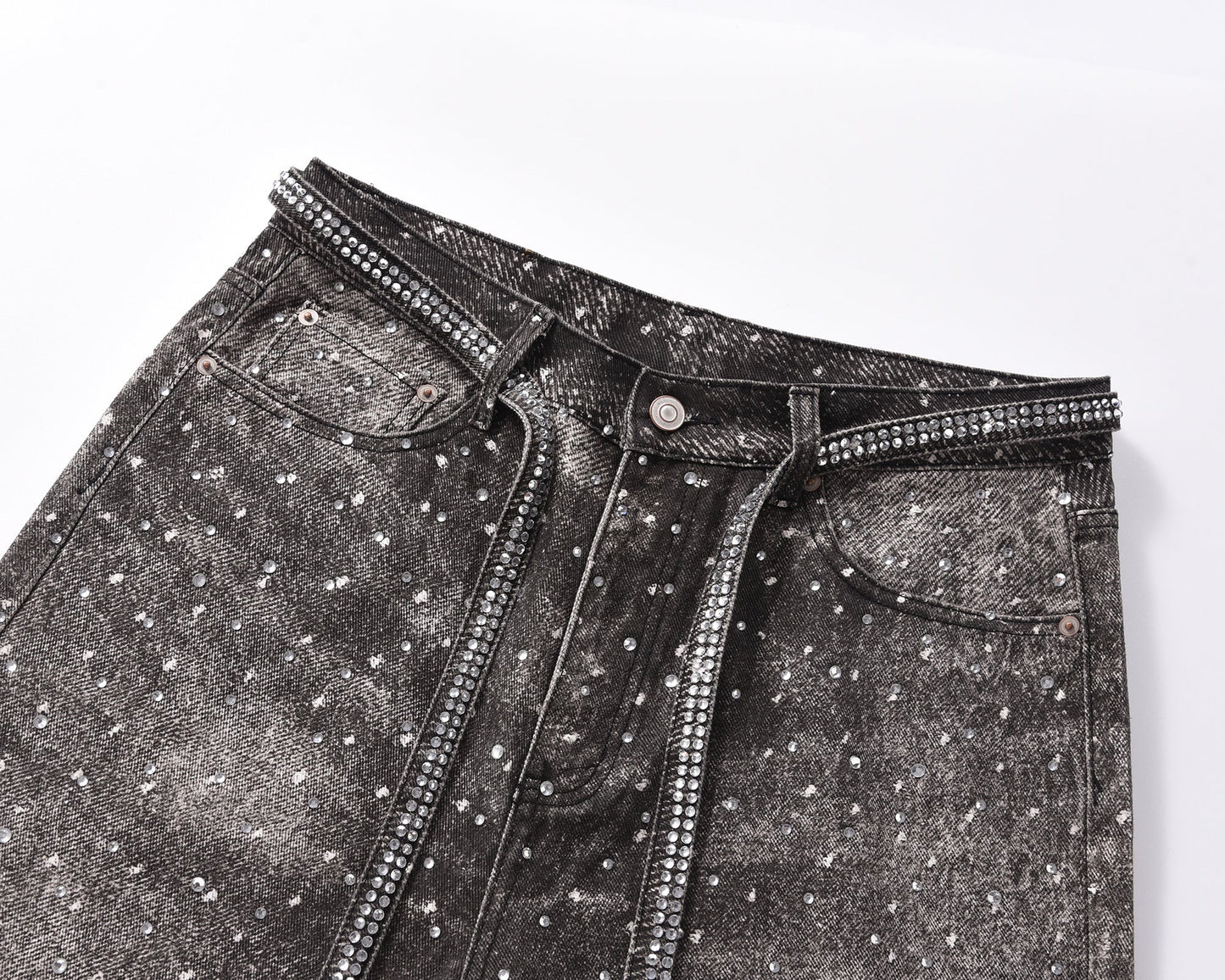 NOIR RHINESTONE DENIM (UNISEX)
