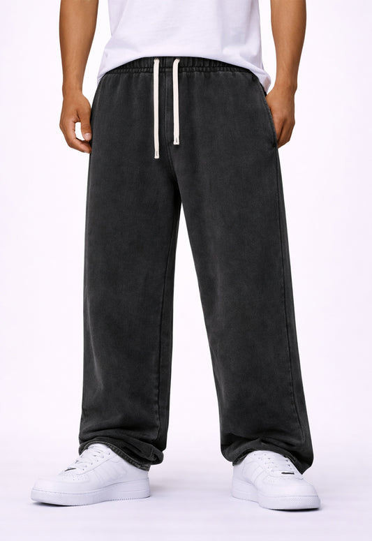 ACID WASH PANEL SWEATPANTS